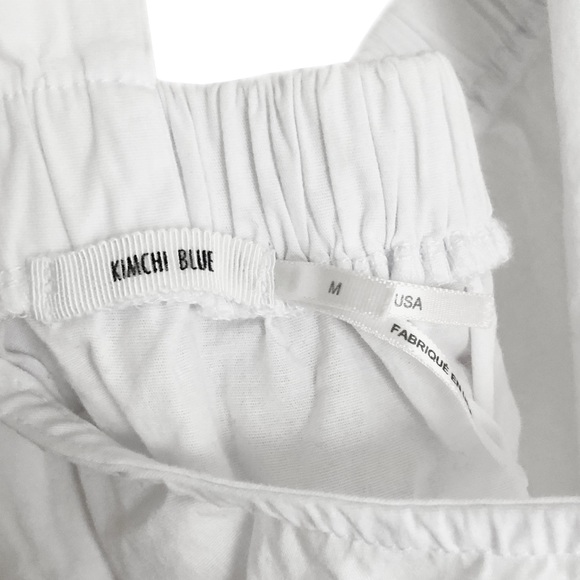 UO Kimchi Blue white flowy swing tie back crop top - Picture 3 of 6